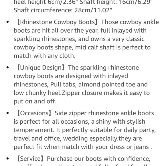 Black Rhinestone Contrast Color Western Ankle Booties. size 6 Game day NWOT - Picture 3 of 15